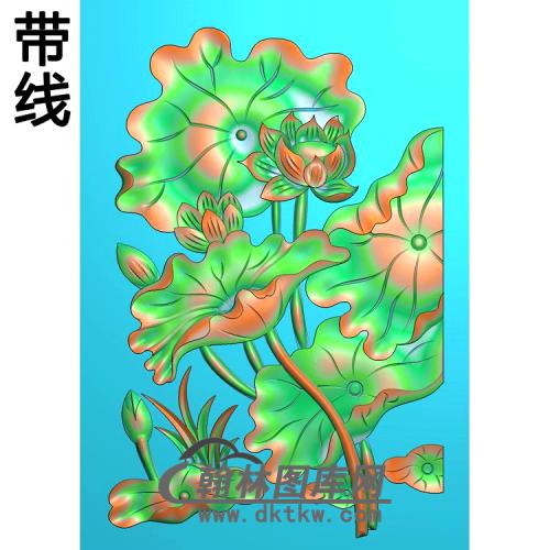 荷花精雕图（HHY-079)