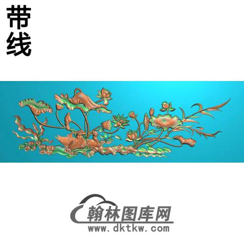 荷花精雕图（HHY-091)