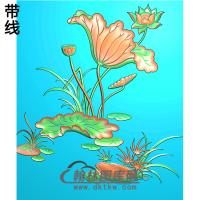 荷花精雕图（HHY-097)