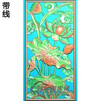 荷花精雕图（HHY-104)