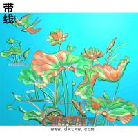 荷花精雕图（HHY-134)