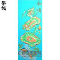 荷花精雕图（HHY-167)