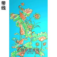 荷花精雕图（HHY-172)