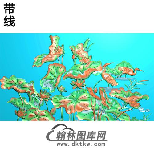 荷花精雕图（HHY-176)