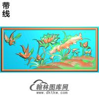 荷花精雕图（HHY-185)