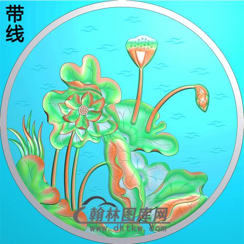 荷花精雕图（HHY-193)