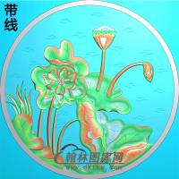 荷花精雕图（HHY-193)