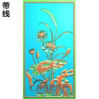 荷花精雕图（HHY-197)