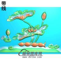 荷花精雕图（HHY-212)