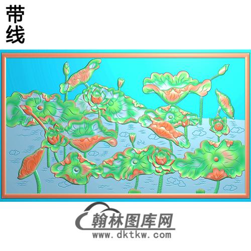 荷花精雕图（HHY-217)