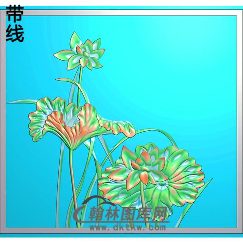 荷花精雕图（HHY-222)