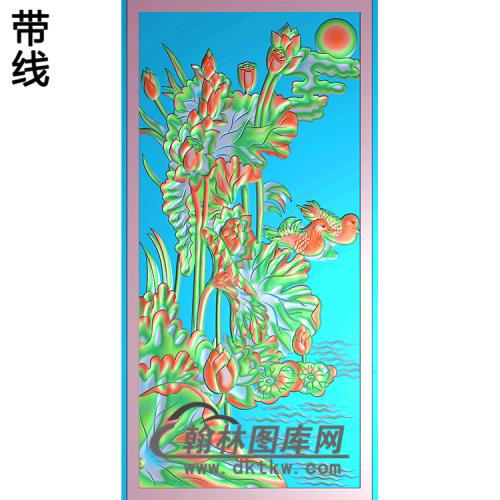 荷花精雕图（HHY-224)