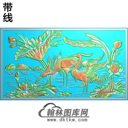 荷花精雕图（HHY-225)