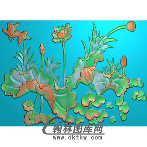 荷花精雕图（HHY-249)