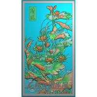 荷花精雕图（HHY-299)