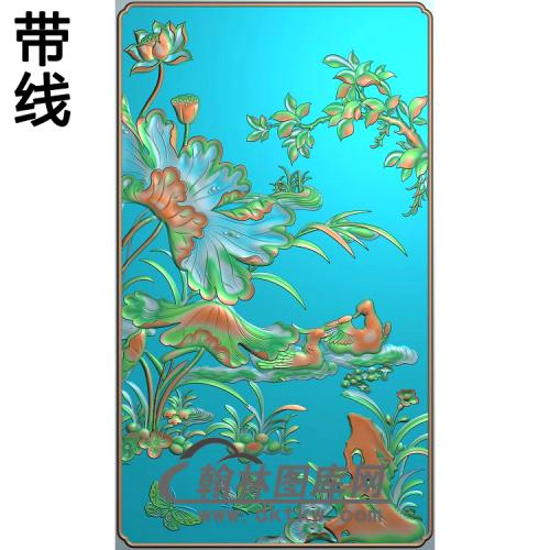 荷花精雕图（HHY-301)