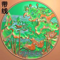 荷花精雕图（HHY-312)