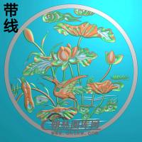 荷花精雕图（HHY-320)