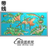 荷花精雕图（HHY-335)