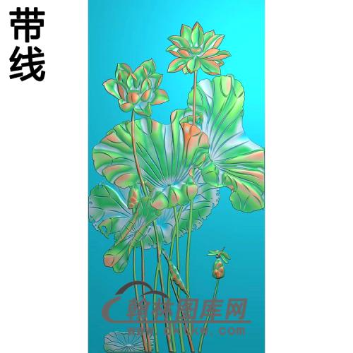 荷花精雕图（HHY-336)