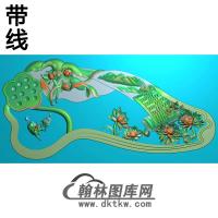 荷花精雕图（HHY-350)
