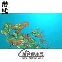 荷花精雕图（HHY-364)