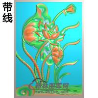 荷花精雕图（HHY-374)