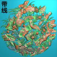 荷花精雕图（HHY-396)