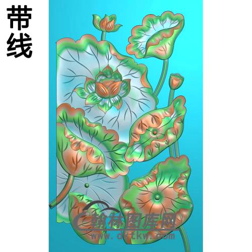 荷花精雕图（HHY-434)