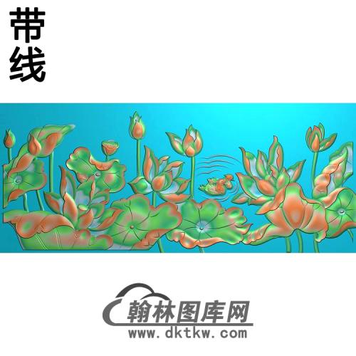 荷花精雕图（HHY-444)