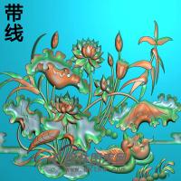 荷花精雕图（HHY-475)