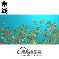 荷花精雕图（HHY-490)