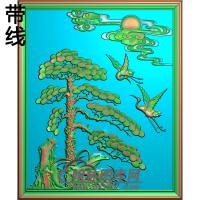 松鹤精雕图（SH-014)