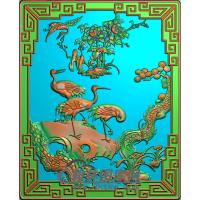 松鹤精雕图（SH-030)