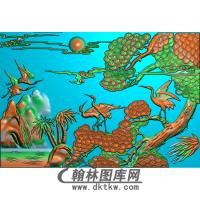 松鹤精雕图（SH-031)