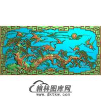 松鹤精雕图（SH-051)