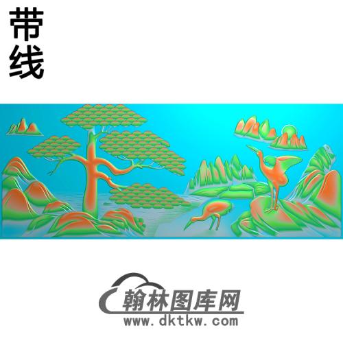 松鹤精雕图（SH-053)