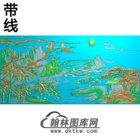 松鹤精雕图（SH-055)