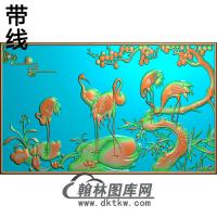松鹤精雕图（SH-068)
