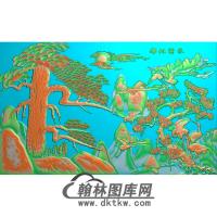 松鹤精雕图（SH-072)