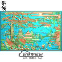 松鹤精雕图（SH-135)