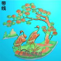 松鹤精雕图（SH-176)