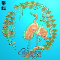 松鹤精雕图（SH-195)