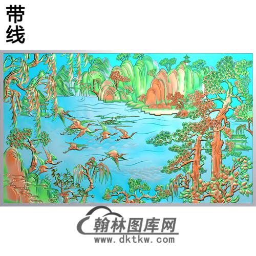 松鹤精雕图（SH-209)