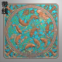 荷花精雕图（HHY-555）