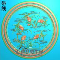 荷花精雕图（HHY-575）