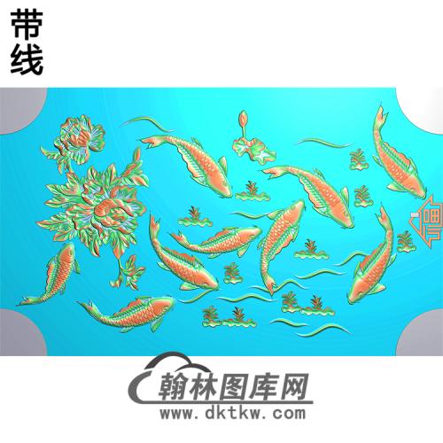 荷花精雕图（HHY-585）