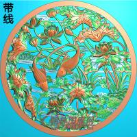 荷花精雕图（HHY-591）