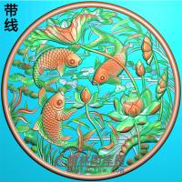 荷花精雕图（HHY-594）