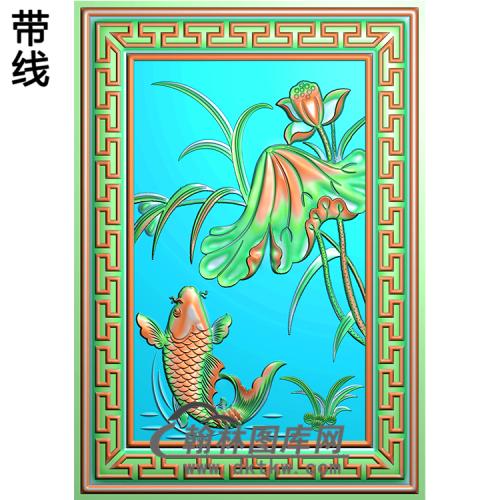 荷花精雕图（HHY-614）